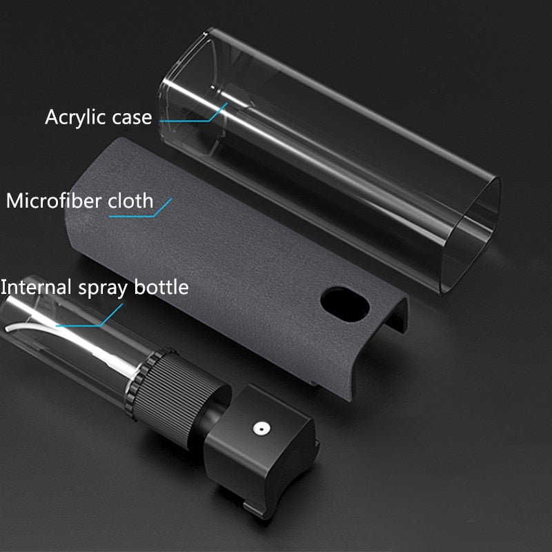 2-in-1 Microfiber Screen Cleaner Spray Bottle Set