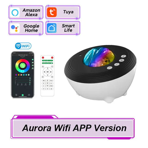 Aurora Galaxy Projector Bluetooth Speaker Night Light