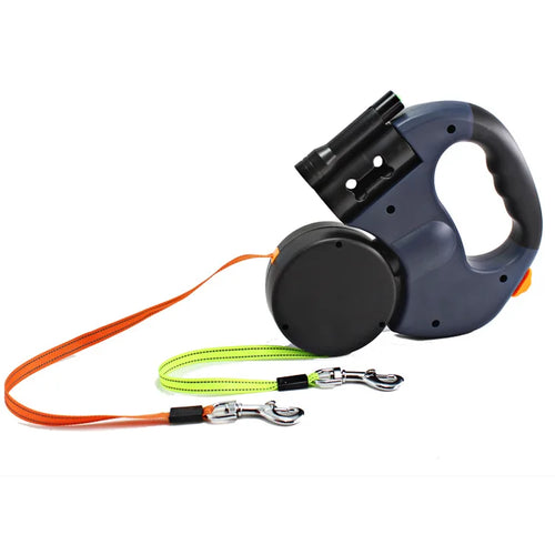 Two Dog Leash 360° Retractable Roulette