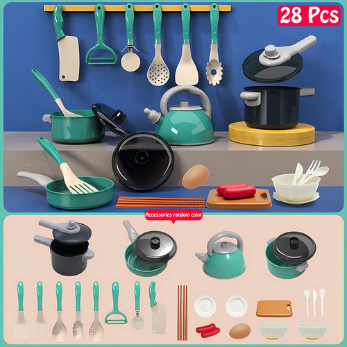 Colorful Kitchen Playset Complete Cooking Set