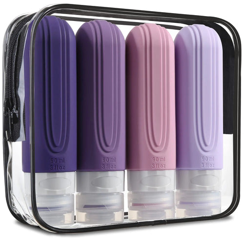 4PC/Set Silicone Travel Bottle Leak-proof