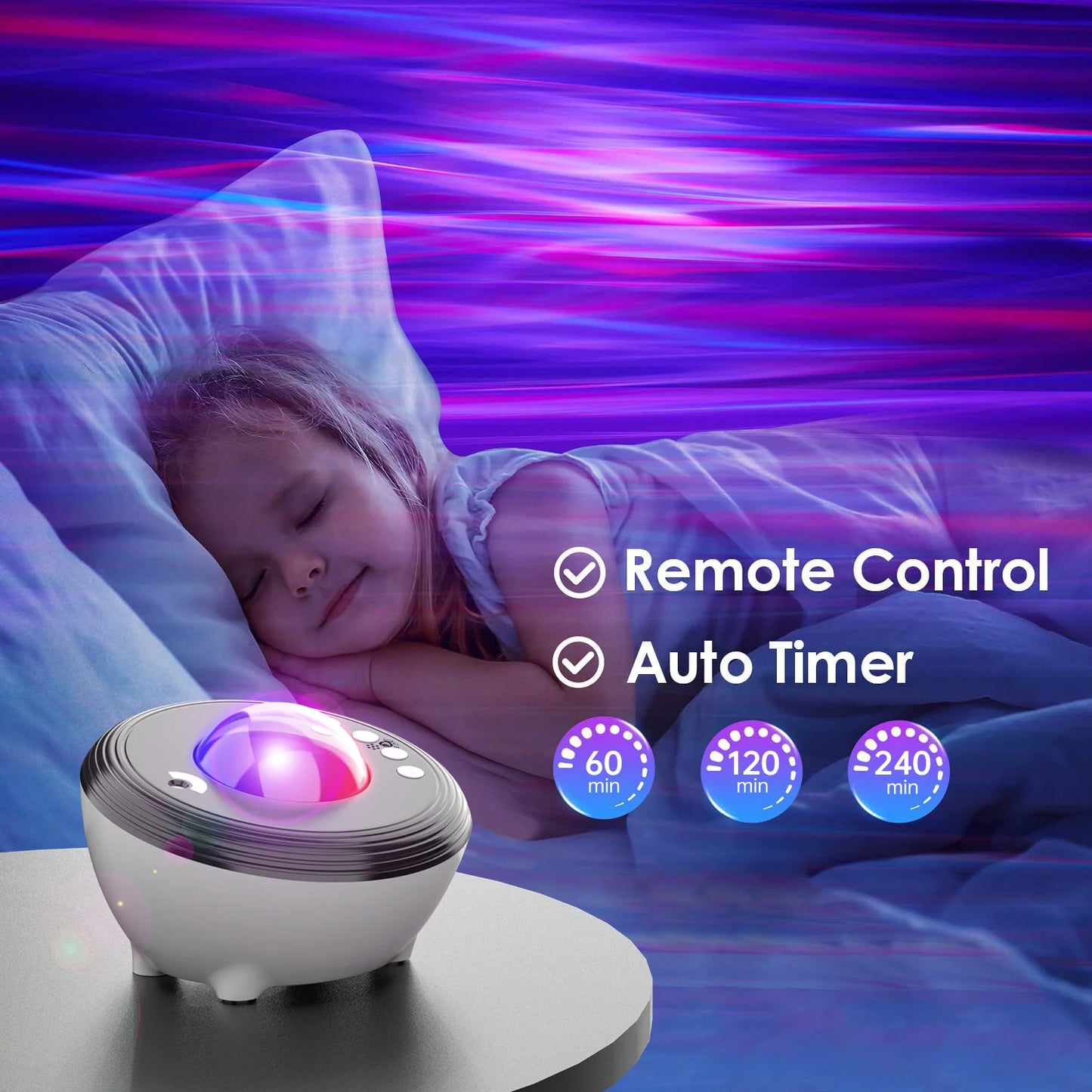 Aurora Galaxy Projector Bluetooth Speaker Night Light