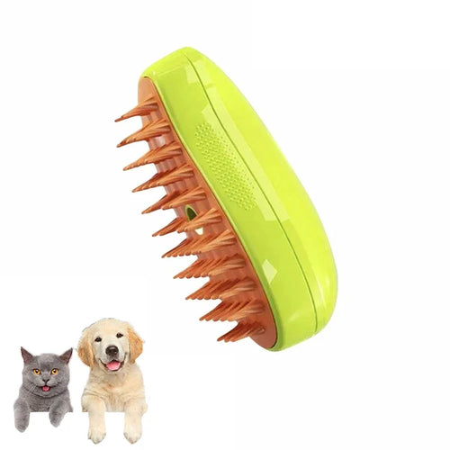 Multifunctional Pet Steam Brush with One-Click Spray