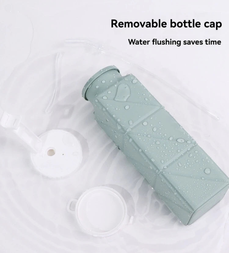 600ml Foldable Space-saving Silicone Water Bottle