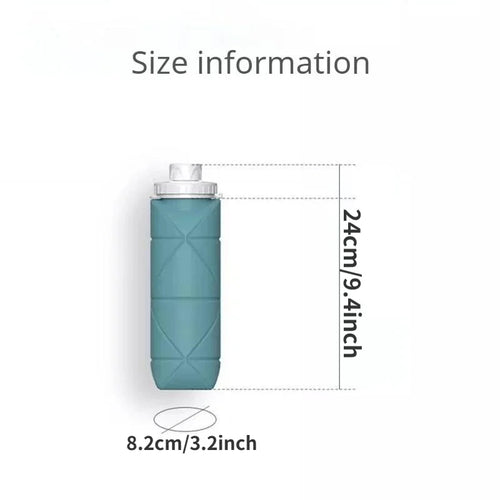 600ml Foldable Space-saving Silicone Water Bottle