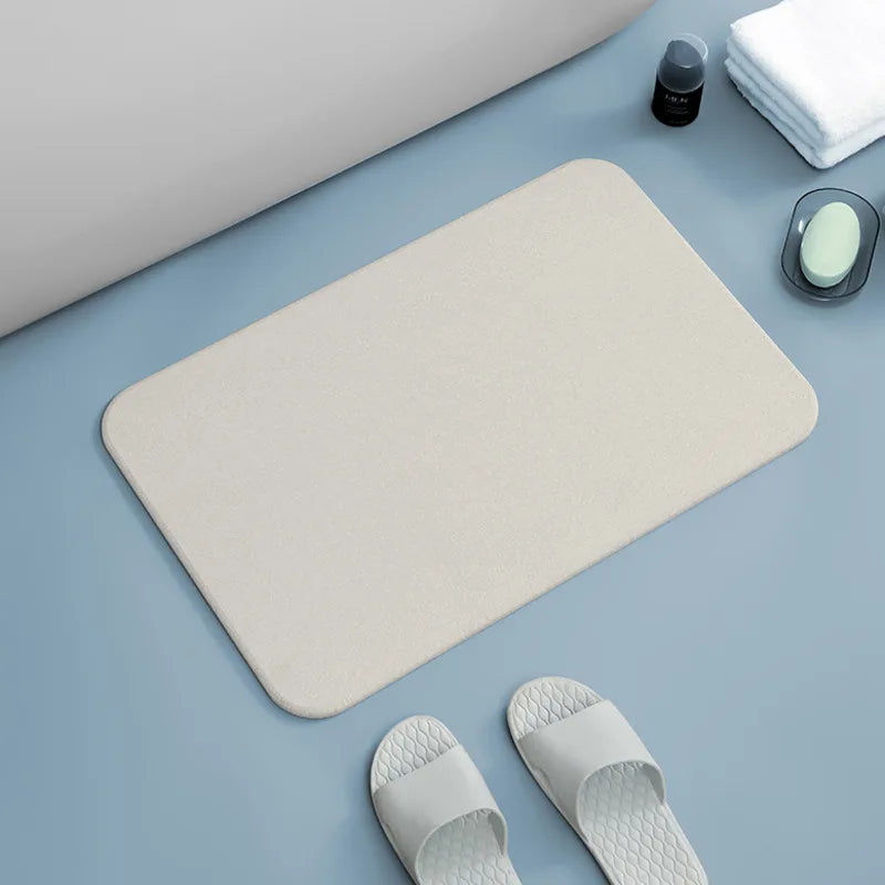 Super Absorbent, Fast-Drying Diatomite Stone Bath Mat