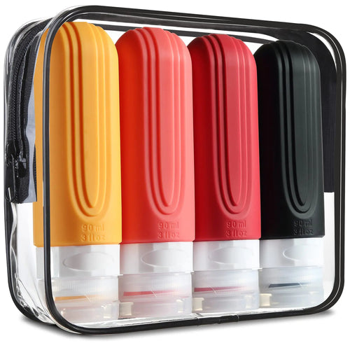 4PC/Set Silicone Travel Bottle Leak-proof