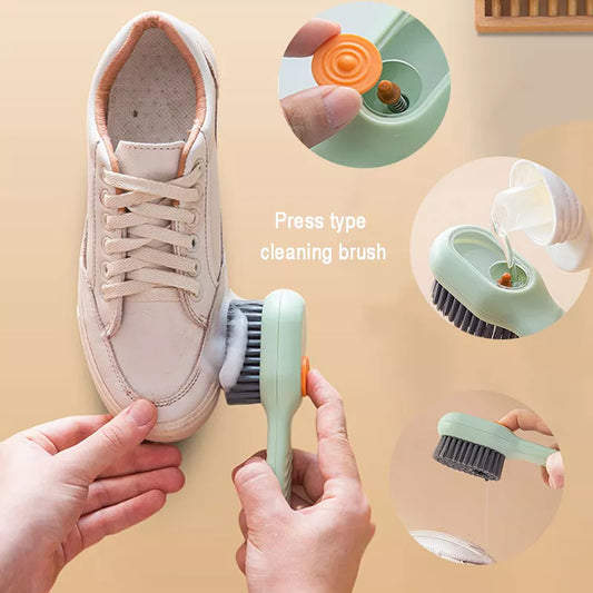 Shoe Brush w/ Built-in Cleaner