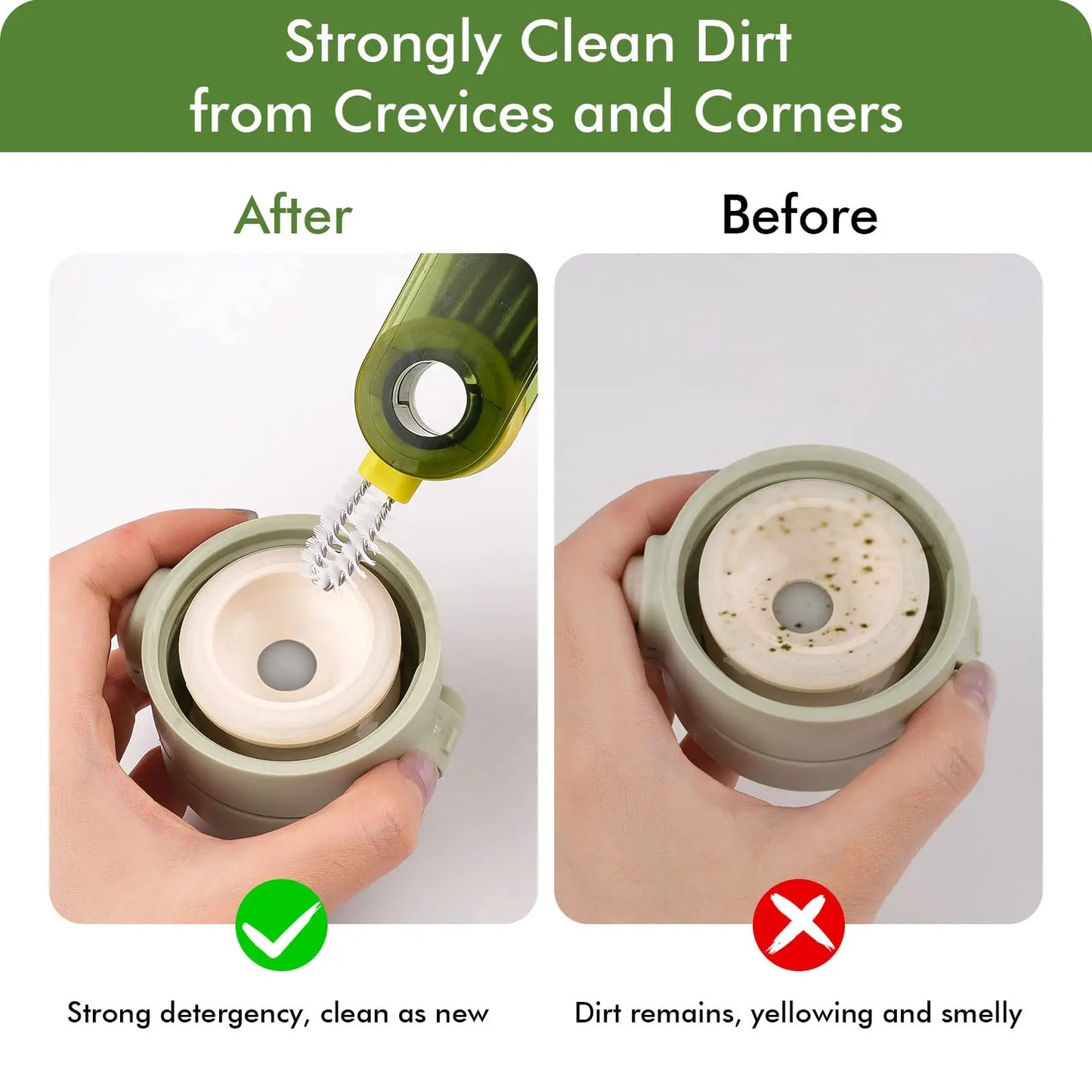 3-in-1 Cleaning Brush Water Bottle Lid Cleaning Brush Multi-Purpose