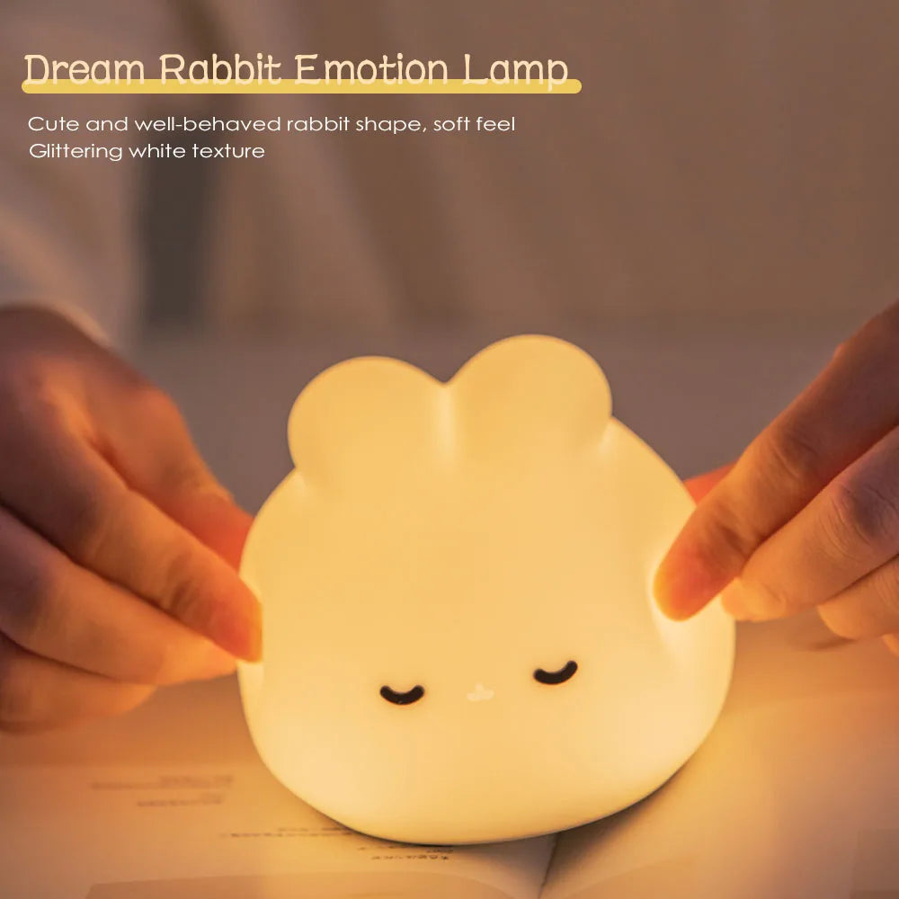 Cute Bunny Night Light – Touch-Control Dream Light