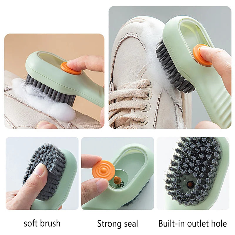 Shoe Brush w/ Built-in Cleaner