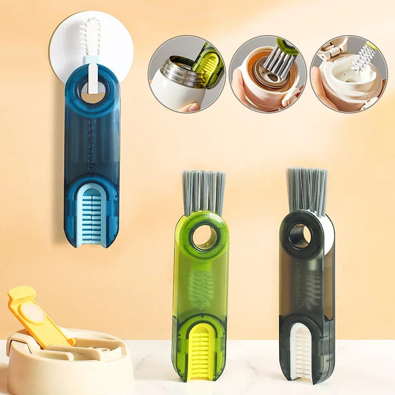 3-in-1 Cleaning Brush Water Bottle Lid Cleaning Brush Multi-Purpose