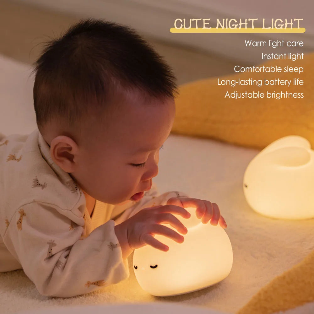 Cute Bunny Night Light – Touch-Control Dream Light