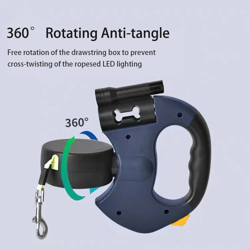 Two Dog Leash 360° Retractable Roulette