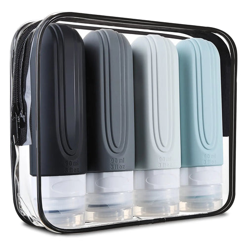 4PC/Set Silicone Travel Bottle Leak-proof