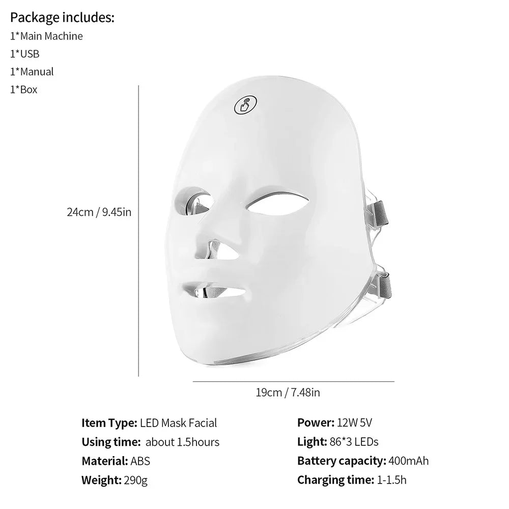 7 Color Facial LED Photon Beauty Mask