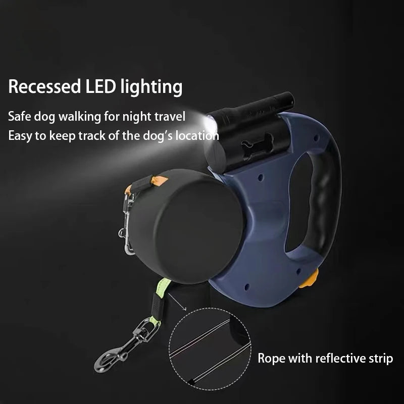 Two Dog Leash 360° Retractable Roulette